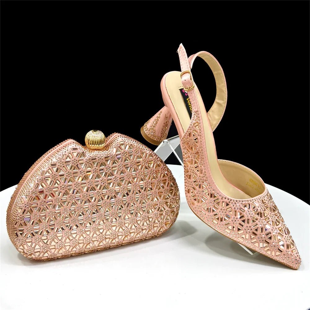 Elegant Italian Design Women's Shoes and Bag Set EDS45 - Luzilly Bridal & Apparel