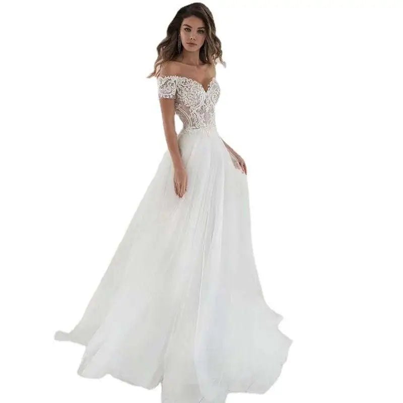 Elegant Lace Light Wedding Dress - Luzilly Bridal & Apparel