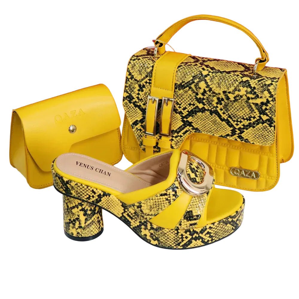 Elegant Ladies High Heels Peep Toe Shoes with Bag Set HYRE654 - Luzilly Bridal & Apparel