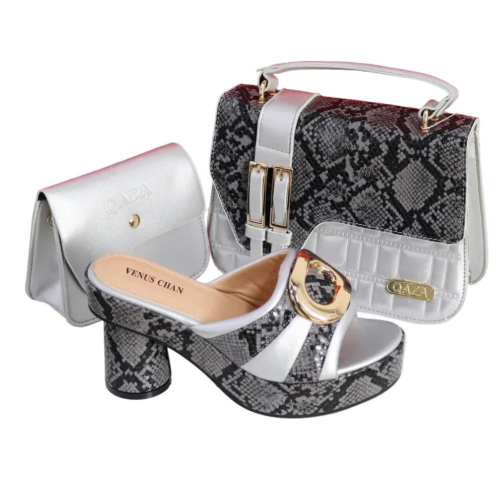Elegant Ladies High Heels Peep Toe Shoes with Bag Set HYRE654 - Luzilly Bridal & Apparel