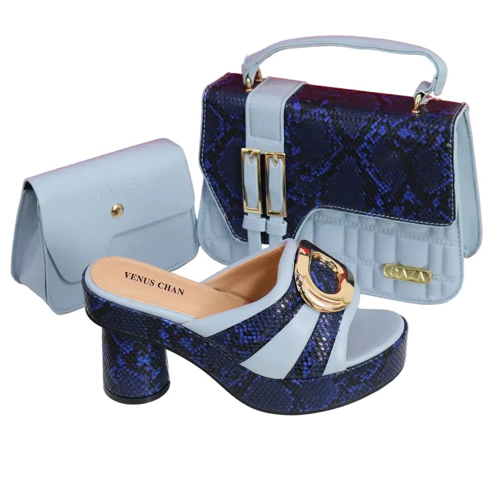 Elegant Ladies High Heels Peep Toe Shoes with Bag Set HYRE654 - Luzilly Bridal & Apparel