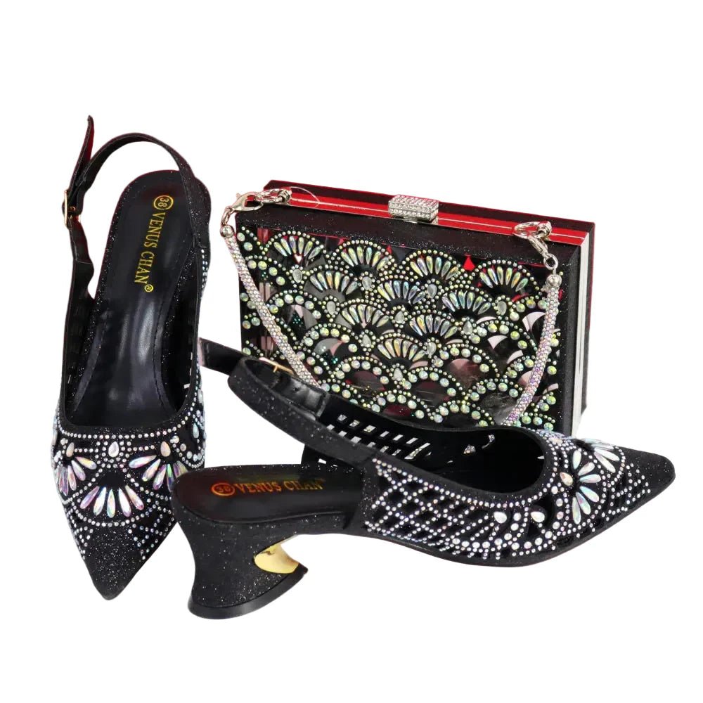 Elegant Ladies Shoes and Bag Set WEQ34 - Luzilly Bridal & Apparel