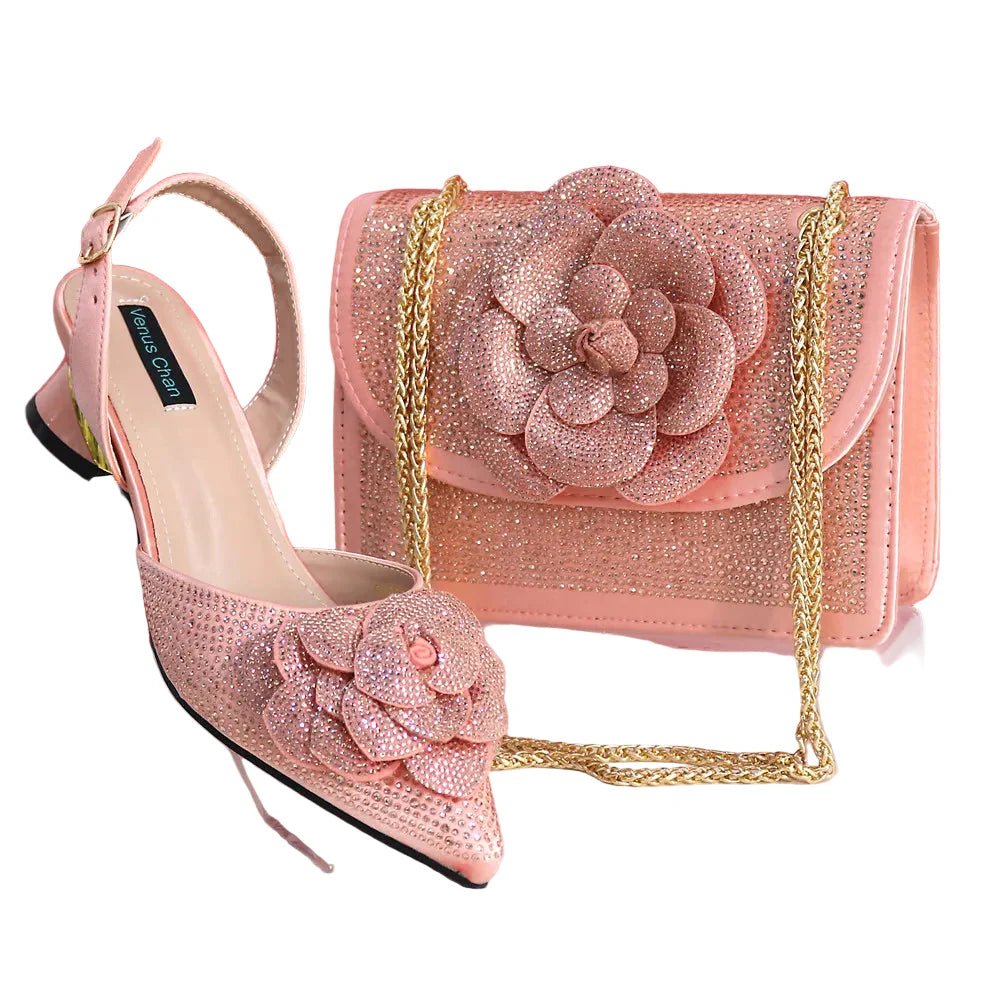 Elegant Lady Shoes And Bag Set EW452 - Luzilly Bridal & Apparel