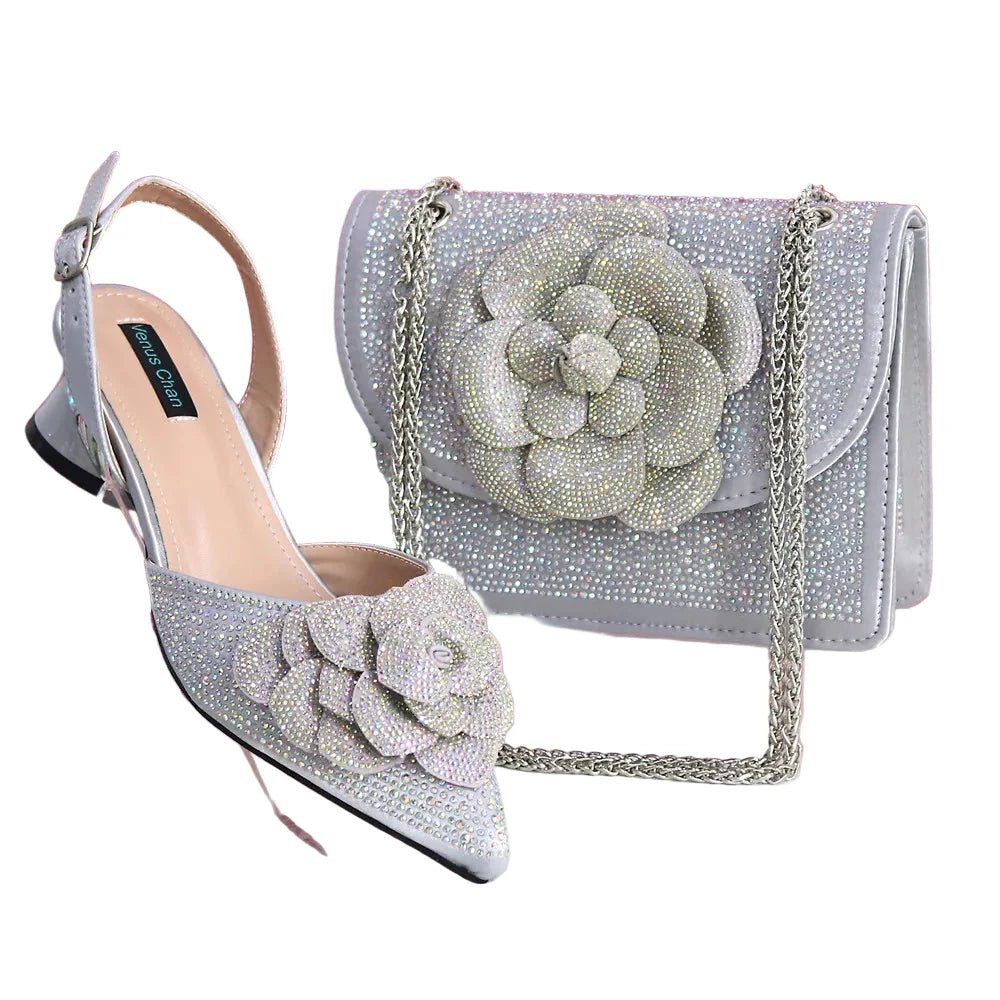 Elegant Lady Shoes And Bag Set EW452 - Luzilly Bridal & Apparel