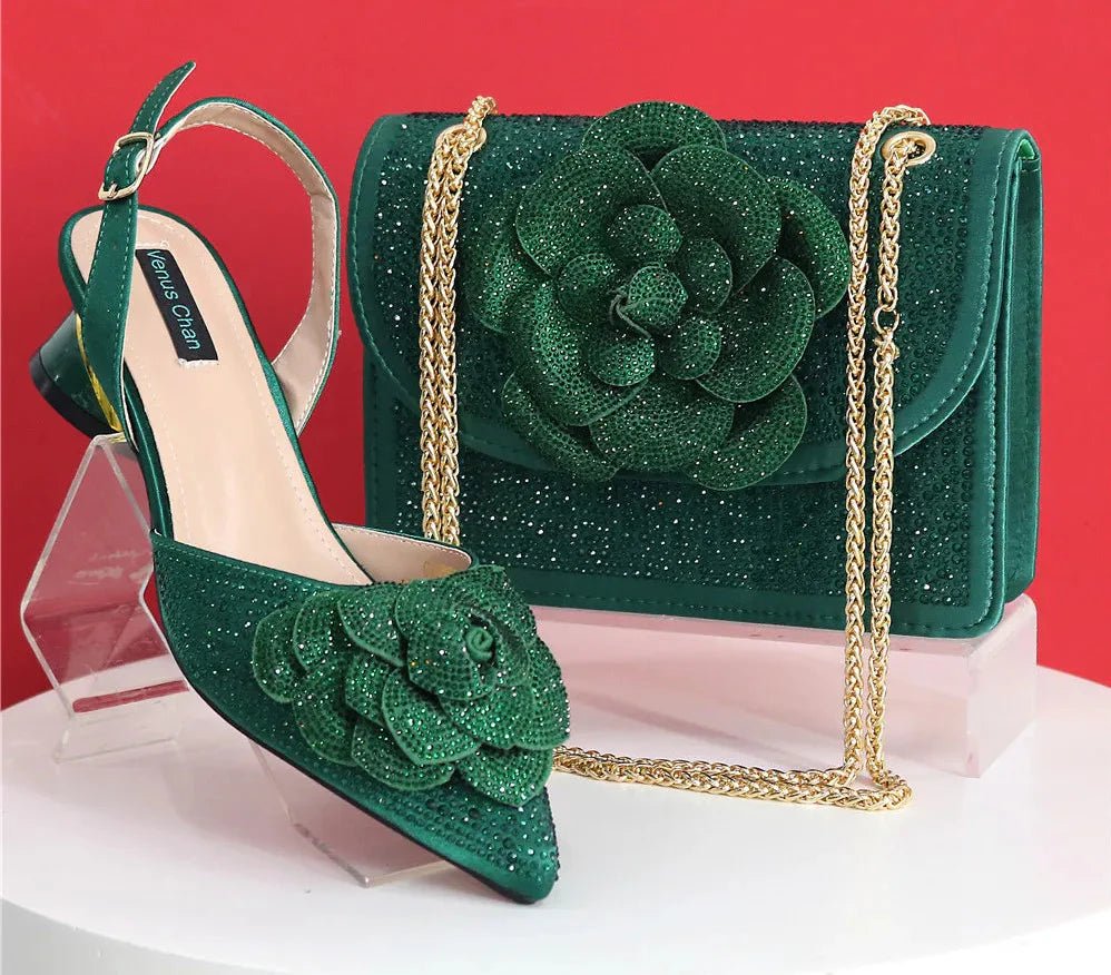 Elegant Lady Shoes And Bag Set EW452 - Luzilly Bridal & Apparel