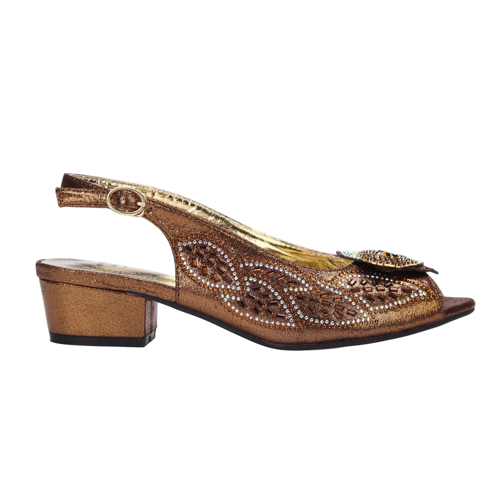 Elegant Low Heels Ladies Shoes And Bag Set - Luzilly Bridal & Apparel