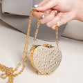 Elegant Mini Double Sided Rhinestone Purse – Heart Shaped Acrylic Mirror Bag, Trendy Mini Lipstick Purse for Prom, Party, and Wedding Events – Stylish evening Prom Bags Clutch - Luzilly Bridal & Apparel