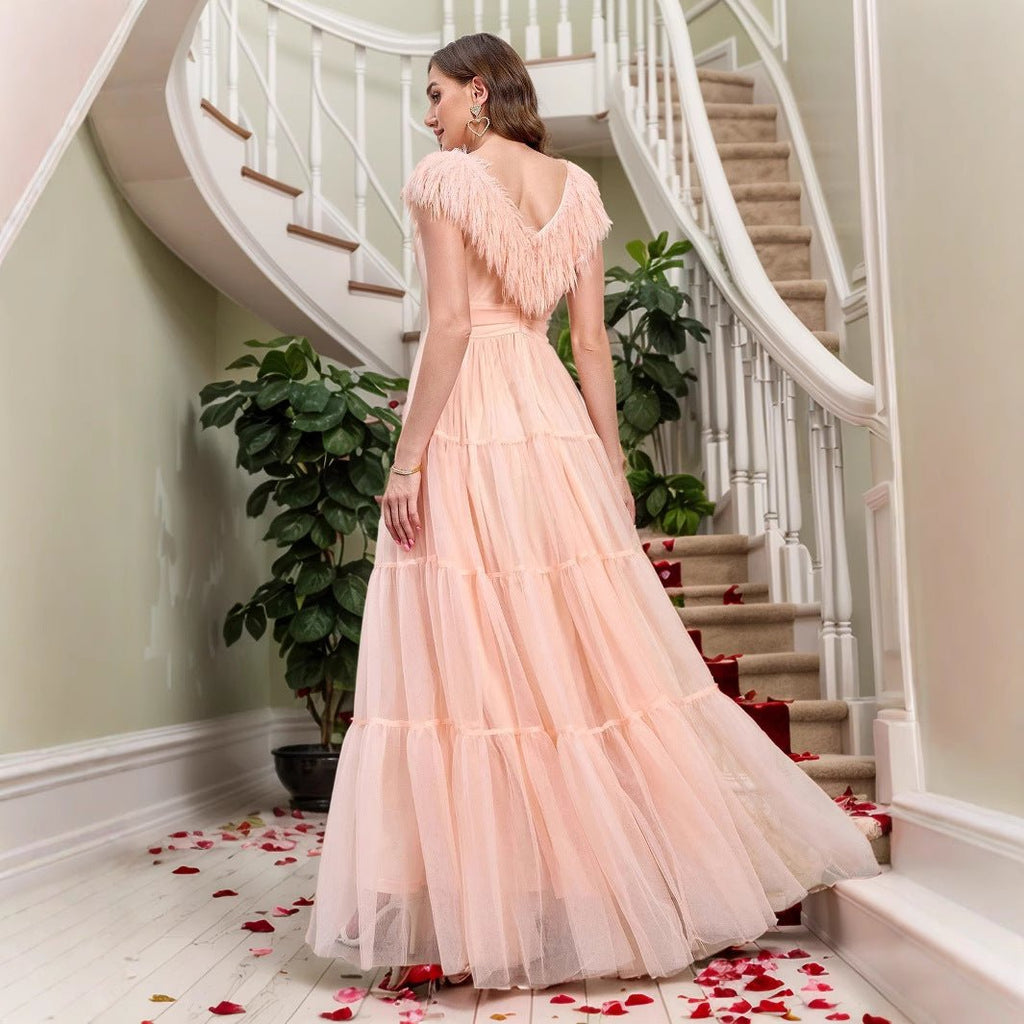 Elegant Off-Shoulder Fitted Dress for Women Formal Wedding Bridesmaid Gown, Party Dress - Luzilly Bridal & Apparel