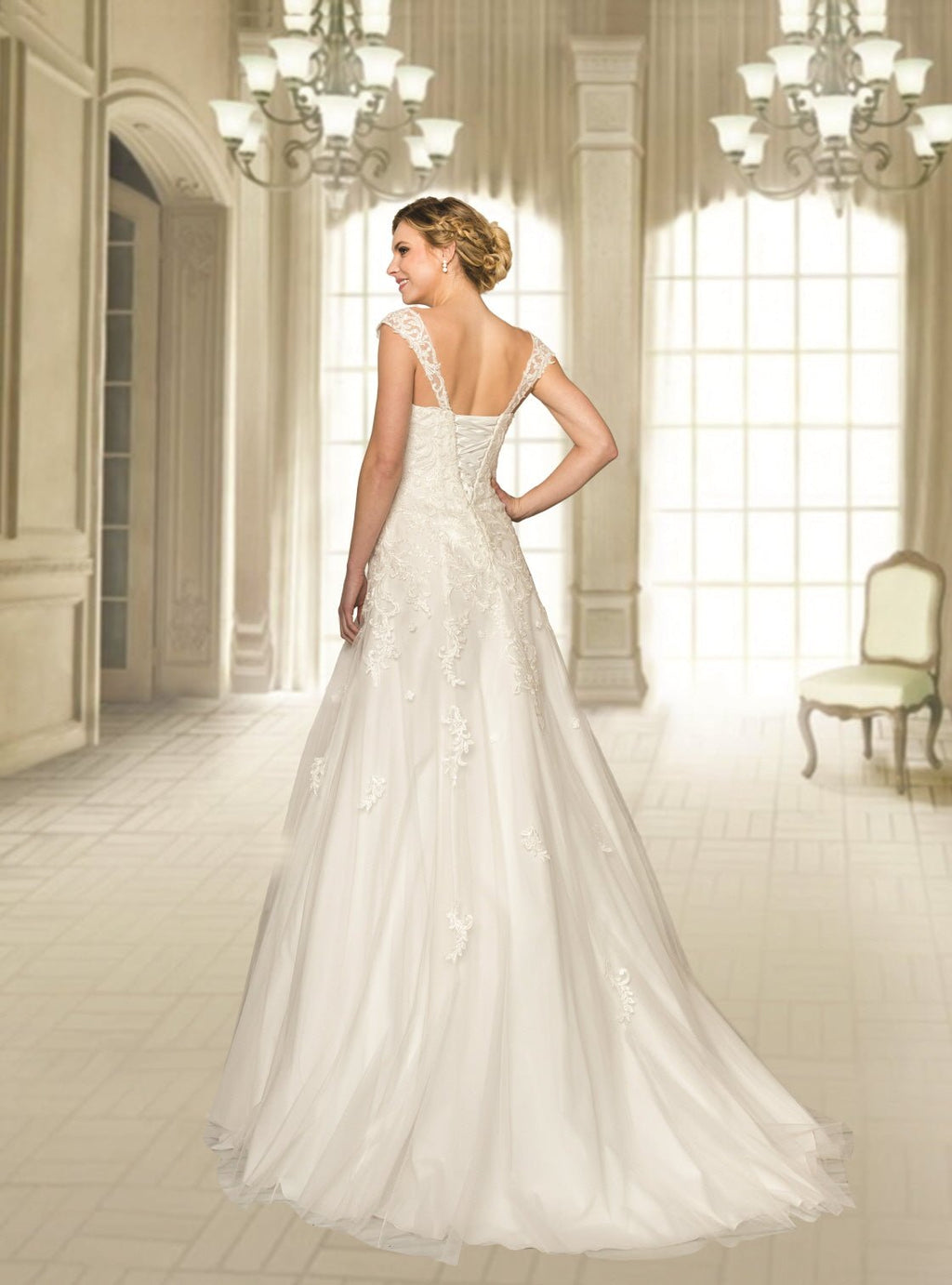 Elegant Off-White Formal Wedding Gown - Luzilly Bridal & Apparel