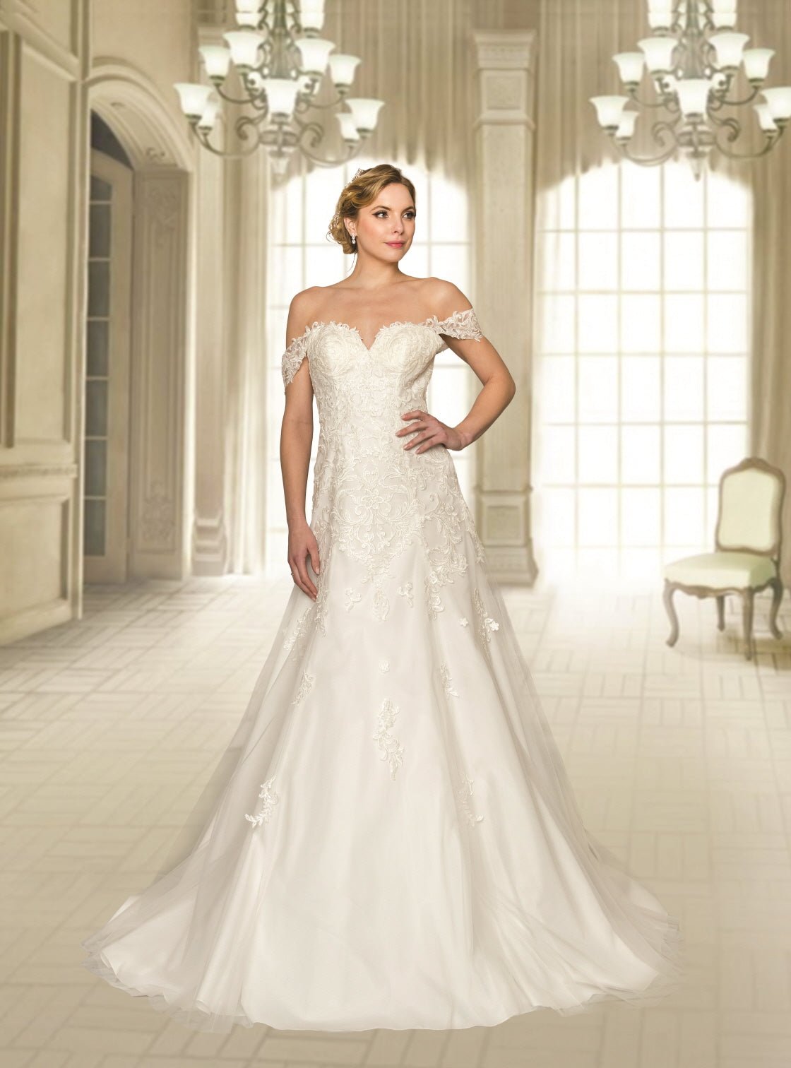 Elegant Off-White Formal Wedding Gown - Luzilly Bridal & Apparel