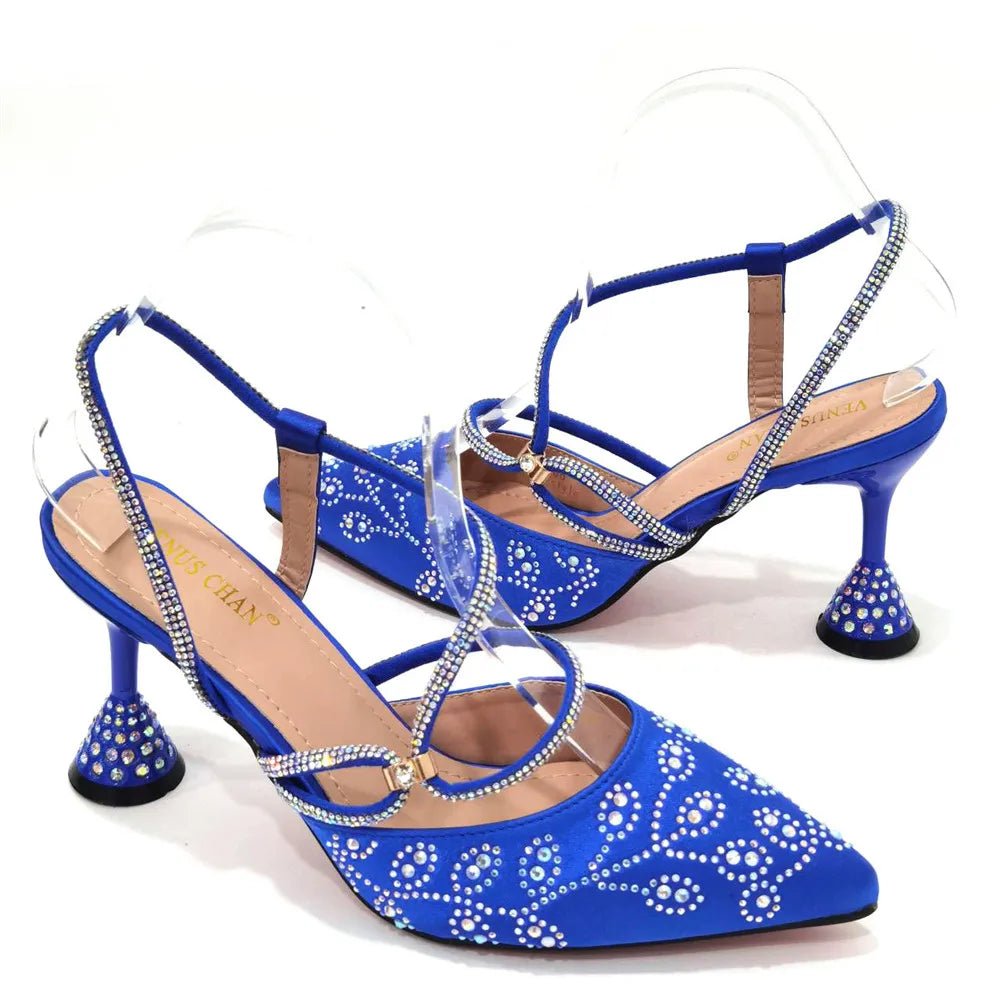 Elegant Pumps with Shoes and Bag Matching Set NFR43 - Luzilly Bridal & Apparel