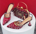 Elegant Pumps with Shoes and Bag Matching Set NFR43 - Luzilly Bridal & Apparel