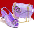 Elegant Rhinestone High-Heels Shoes & Handbag Set NMG54 - Luzilly Bridal & Apparel