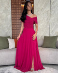 Elegant Wedding Dress with Pleats for WomenFashionable Formal Dress - Luzilly Bridal & Apparel