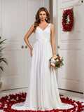 Elegant Western Style Sleeveless Evening Gown with Train, Simple Wedding Dress for Banquet and Ball - Luzilly Bridal & Apparel