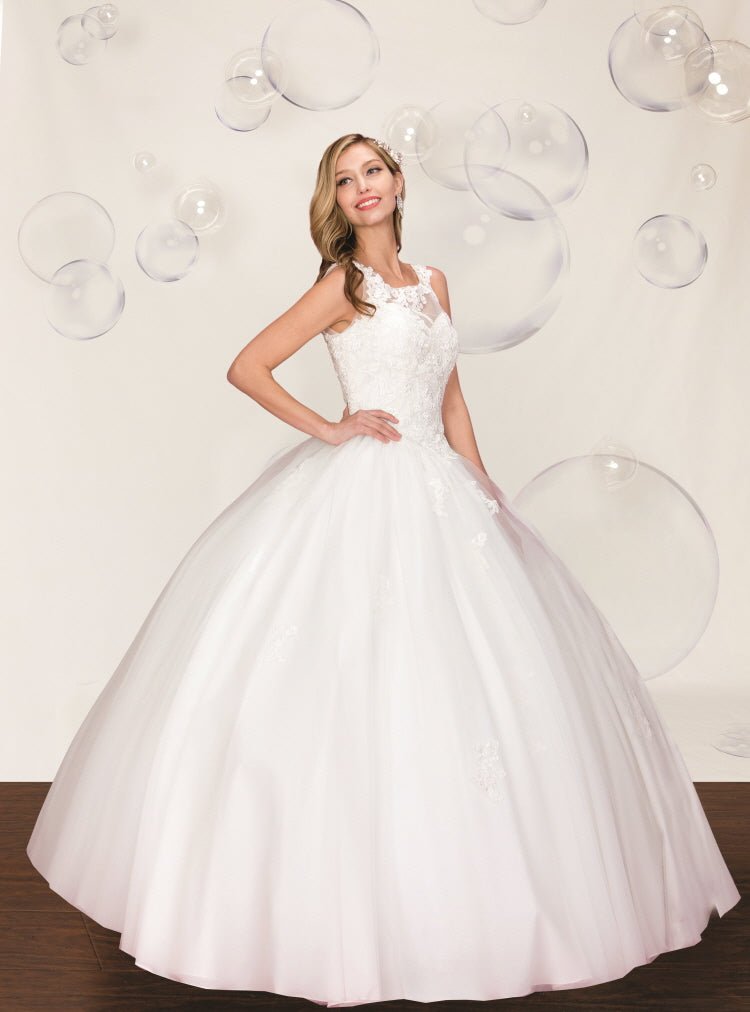 Embroidered Corset Quinceañera Ball Gown - Luzilly Bridal & Apparel