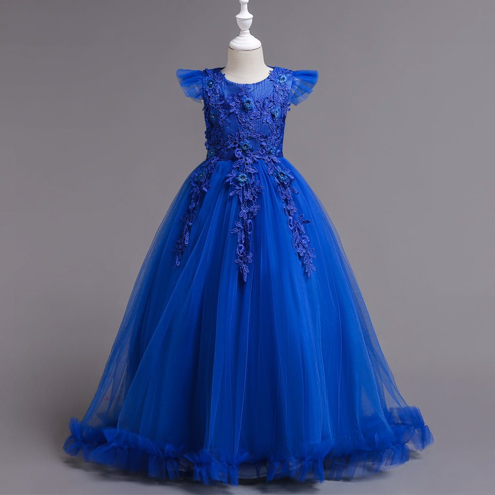 Embroidered Lace Flower Girl Gown - Luzilly Bridal & Apparel