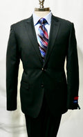 Euro Slim-Fit Super 140's Wool Suit – Black - Luzilly Bridal & Apparel