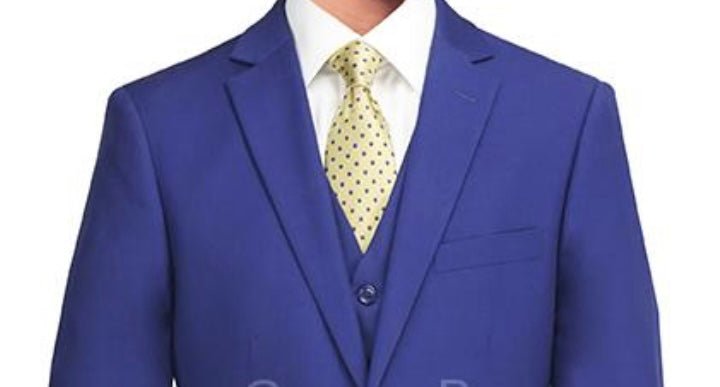 Euro Slim-Fit Super 140's Wool Suit – French Blue - Luzilly Bridal & Apparel