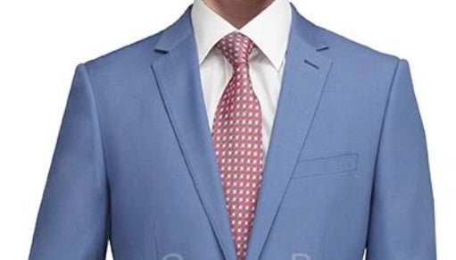 Euro Slim-Fit Super 140's Wool Suit – Sky Blue - Luzilly Bridal & Apparel