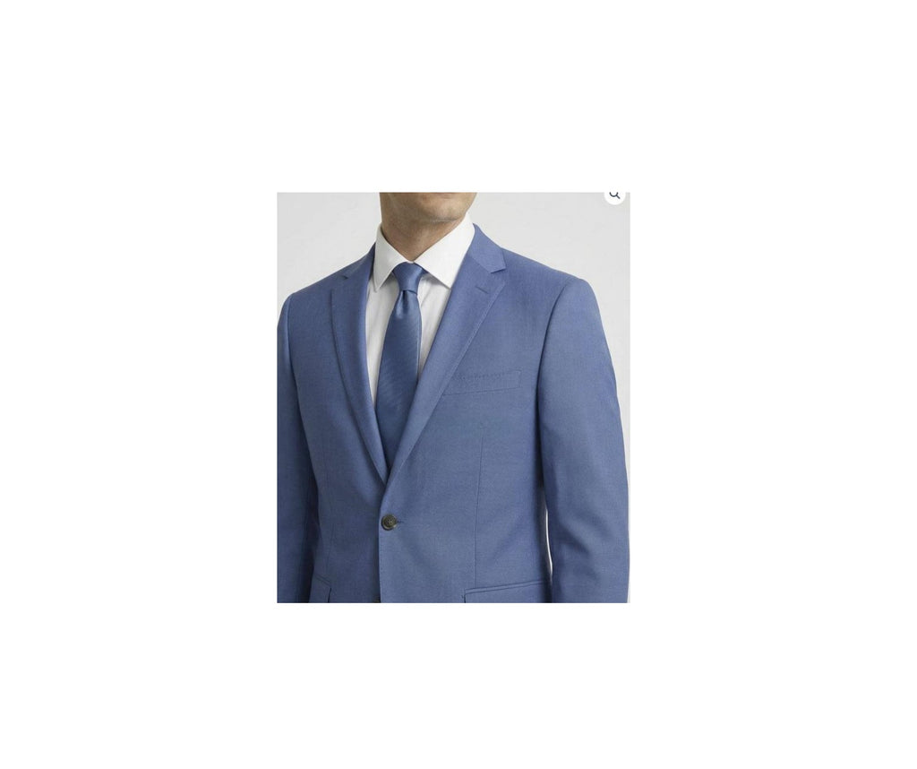 Euro Slim-Fit Super 140's Wool Suit – Sky Blue - Luzilly Bridal & Apparel