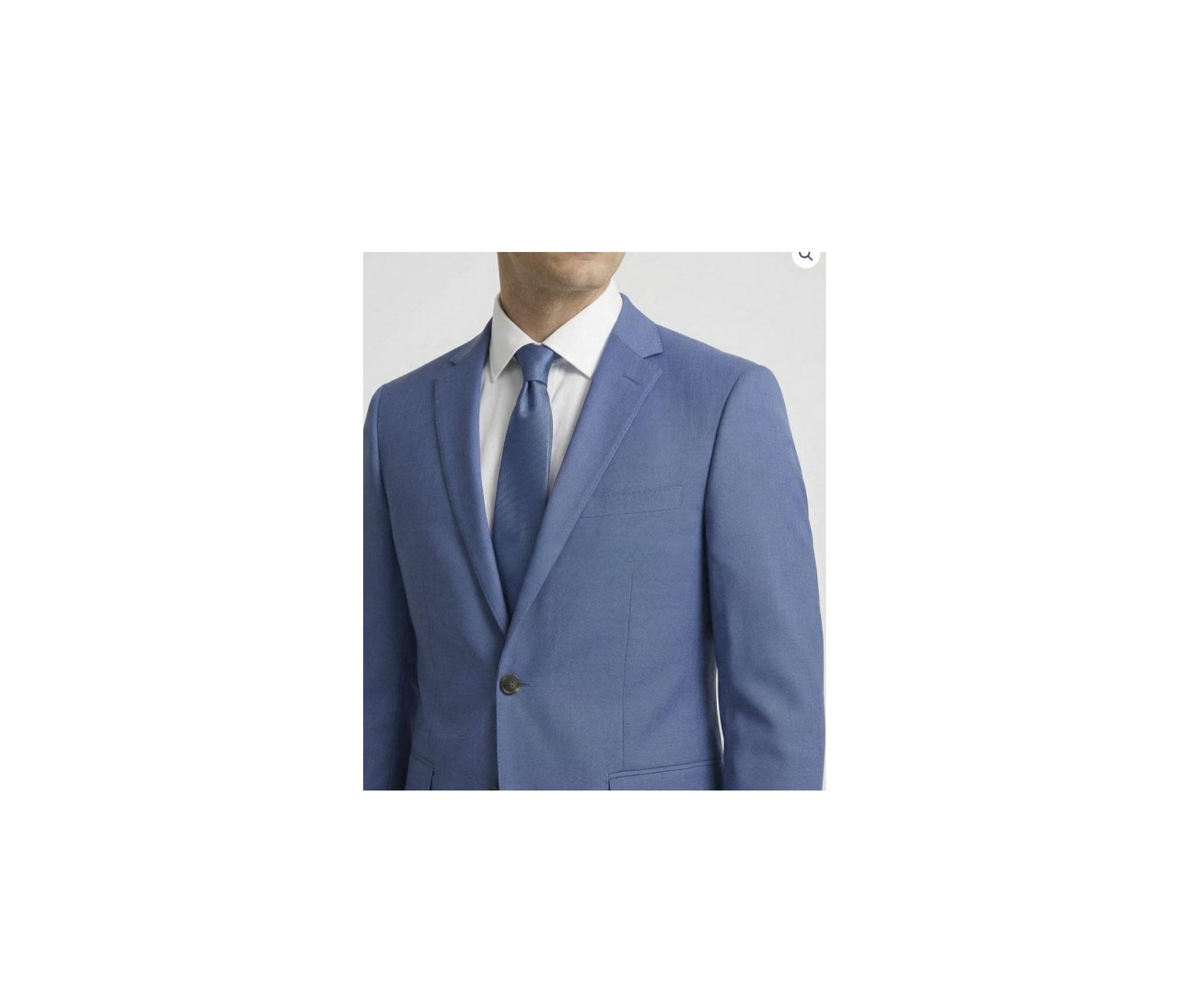 Euro Slim-Fit Super 140's Wool Suit – Sky Blue - Luzilly Bridal & Apparel