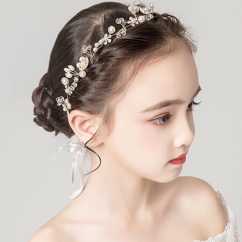 European and American Bridal Jewelry, Flower Handmade Beaded Headband, Hair Band, Wedding Dress Headwear, Hair Accessories - Luzilly Bridal & Apparel