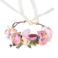 European and American flower garland headpiece, handmade simulation flower headband, fashionable bridal beach photography and photo hair accessory - Luzilly Bridal & Apparel