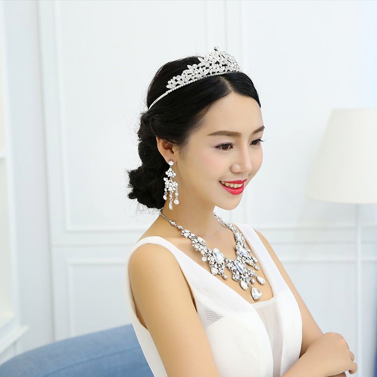 European And American Rhinestone Big Crystal Bridal Sleeve Chain, Bridal Jewelry Set, Wedding Dress Accessories - Luzilly Bridal & Apparel