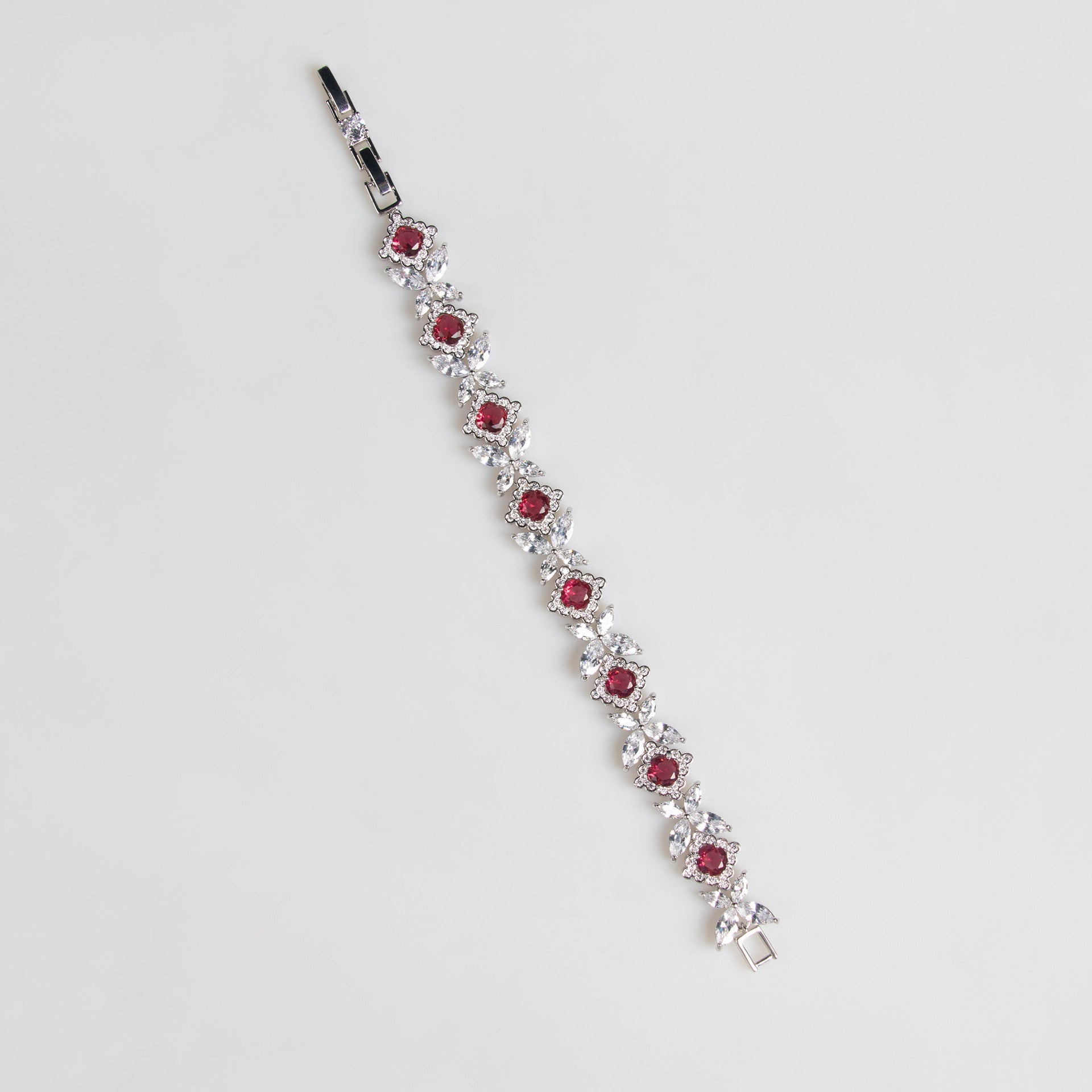 European And American Zircon Necklace Earring Bracelet Wedding Dress Bridal Three-piece Set - Luzilly Bridal & Apparel