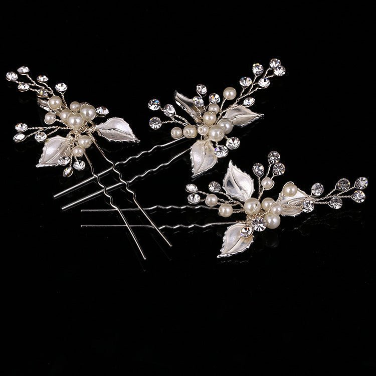 European style exquisite handmade jewelry bride bride wedding dress headdress hairpin leaves wedding jewelry accessories - Luzilly Bridal & Apparel