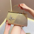 Evening Handbag Wedding bag Clutch bag Dress bag pleated skew dinner party - Luzilly Bridal & Apparel