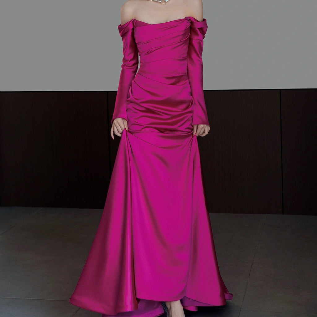 Off-Shoulder Bandage Toast Dress - Luzilly Bridal & Apparel