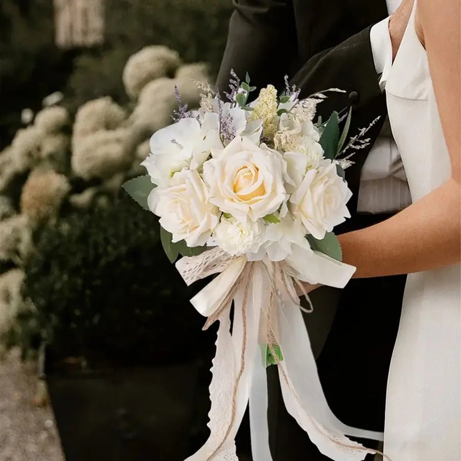 Everlasting Artificial Rose Bridal Bouquet - Luzilly Bridal & Apparel