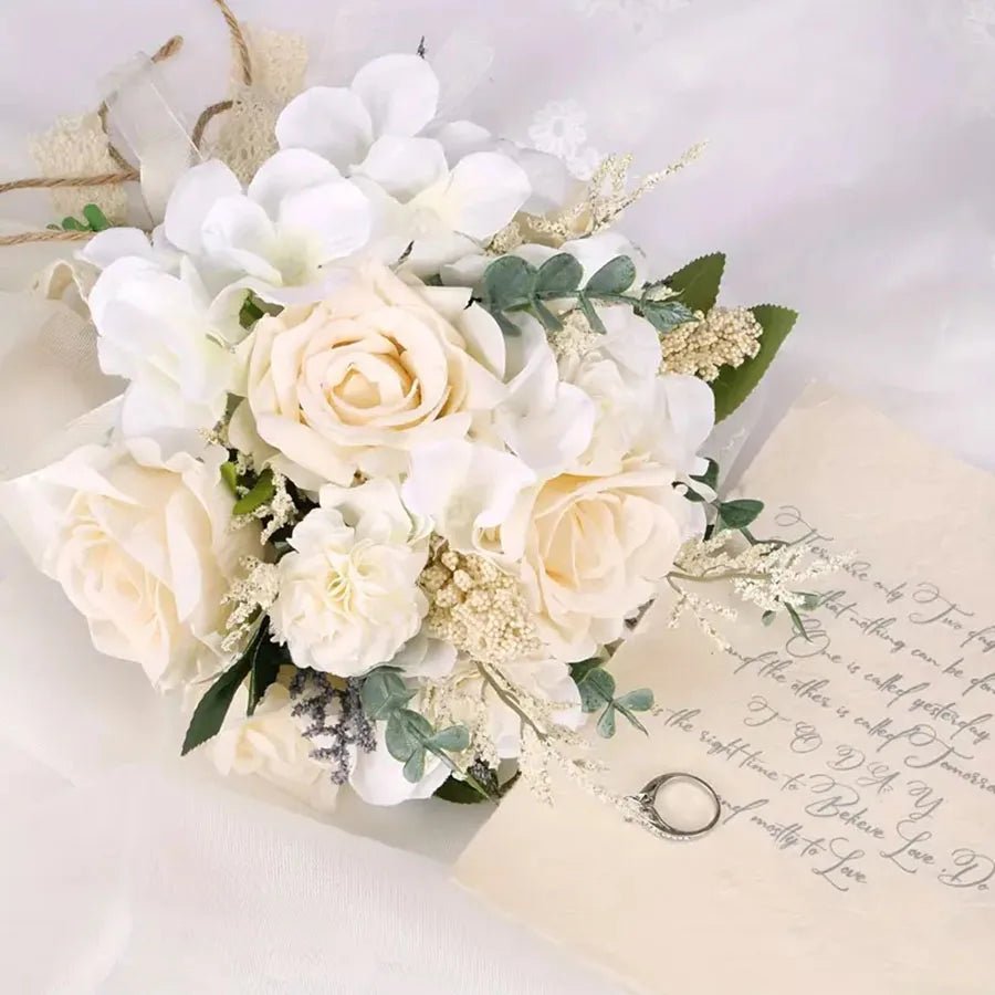 Everlasting Artificial Rose Bridal Bouquet - Luzilly Bridal & Apparel