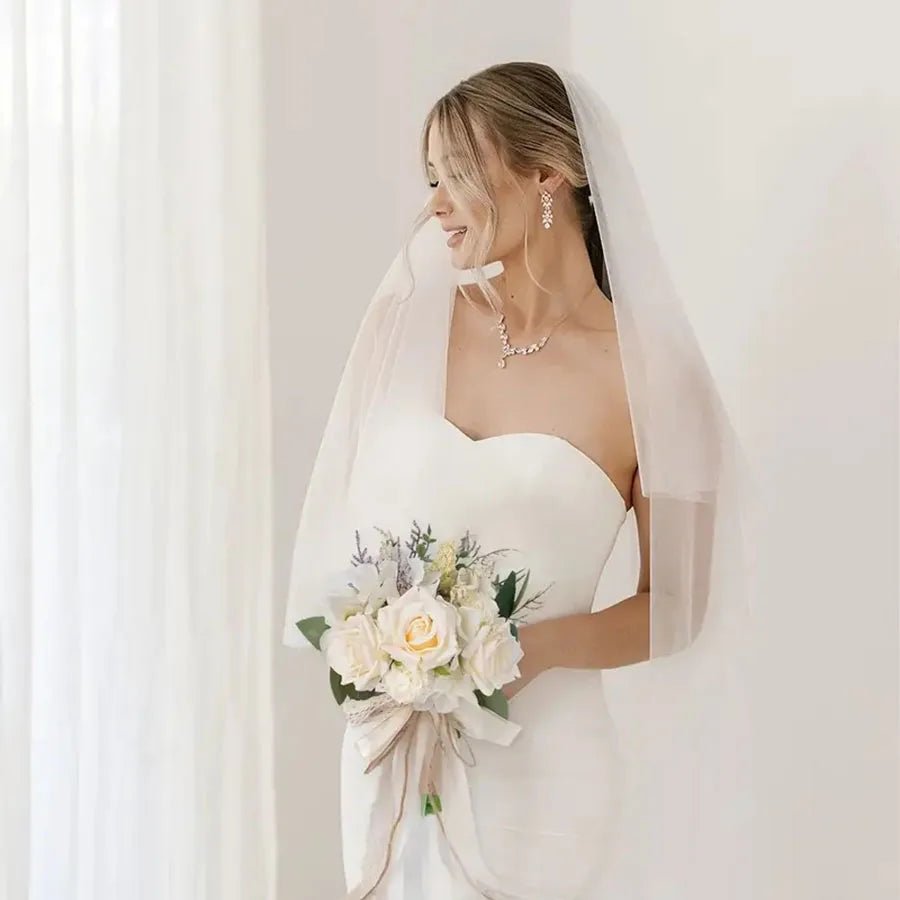 Everlasting Artificial Rose Bridal Bouquet - Luzilly Bridal & Apparel
