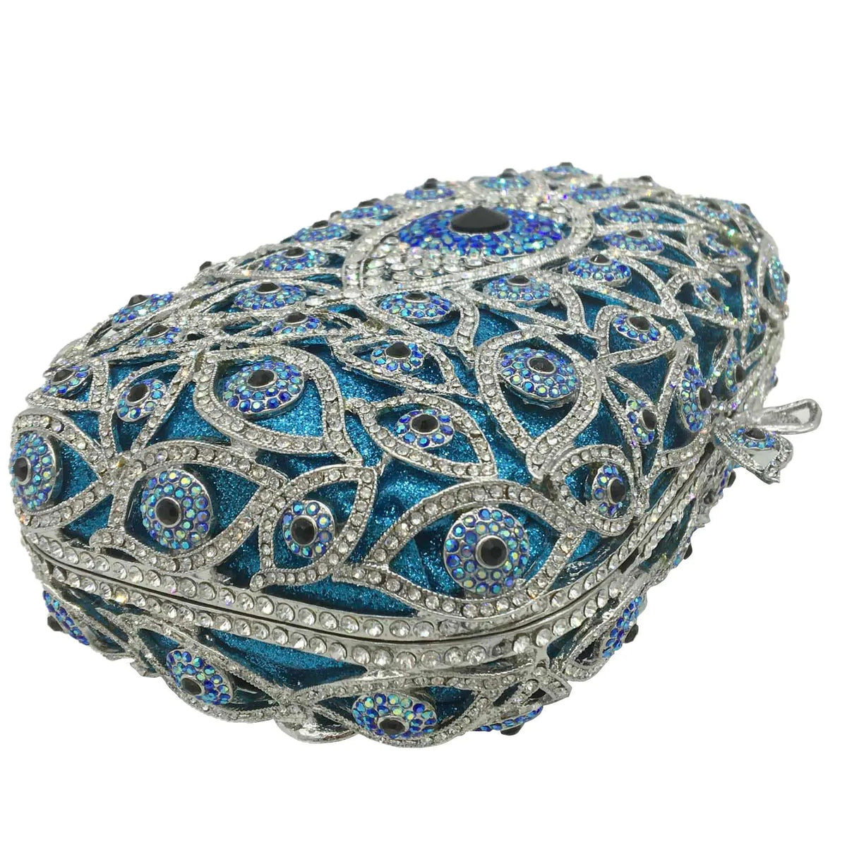 Evil Eye Crystal Minaudiere Clutch - Luzilly Bridal & Apparel