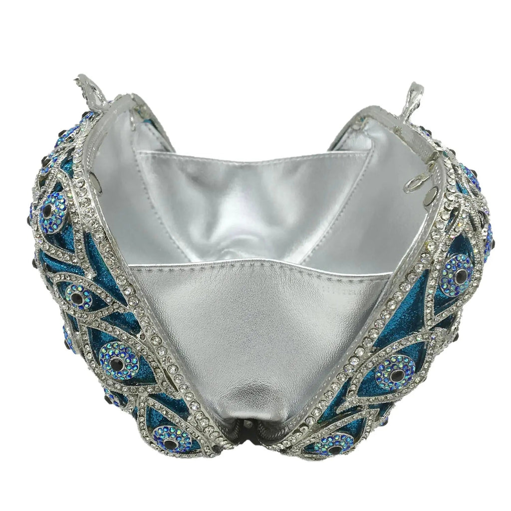 Evil Eye Crystal Minaudiere Clutch - Luzilly Bridal & Apparel