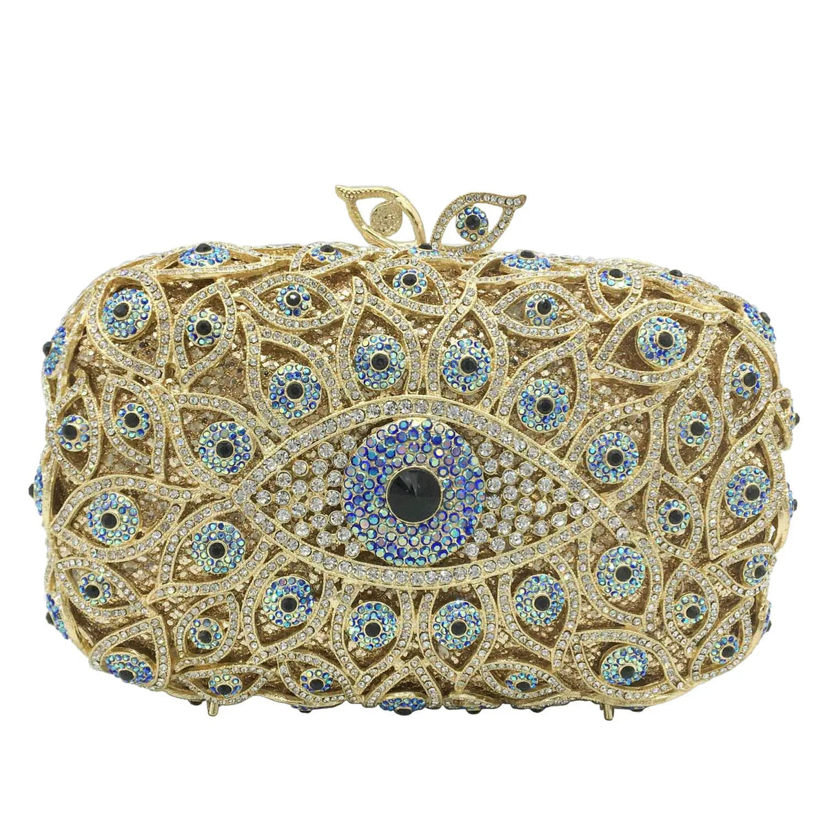 Evil Eye Crystal Minaudiere Clutch - Luzilly Bridal & Apparel