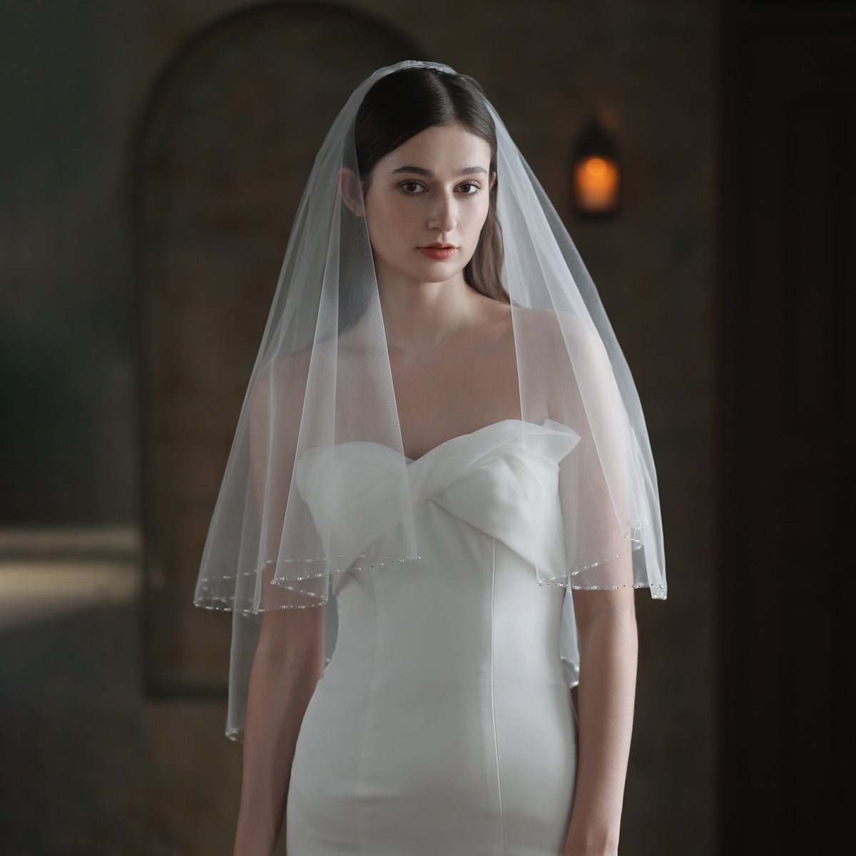 Exquisite Handmade Beaded Bridal Veil - Luzilly Bridal & Apparel