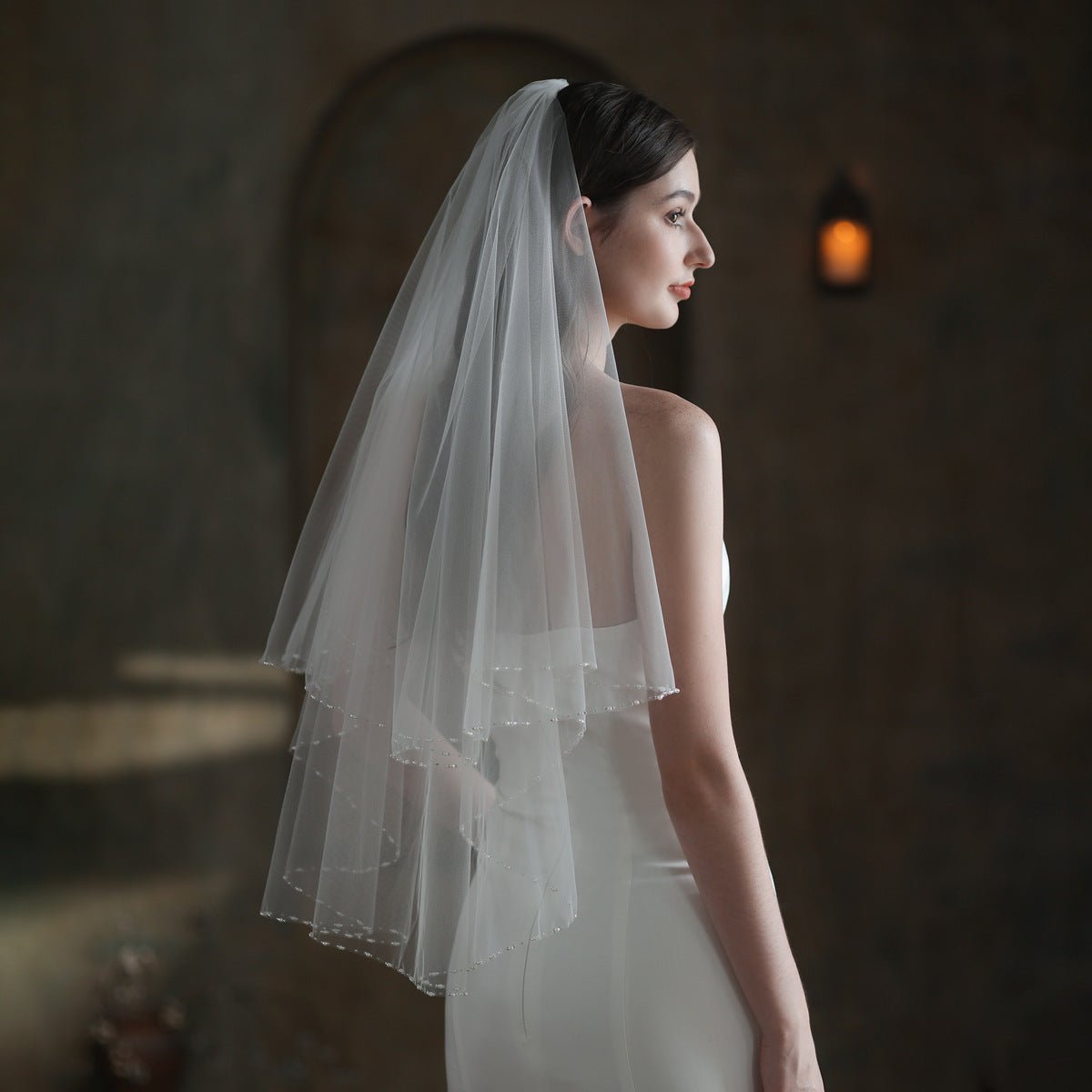 Exquisite Handmade Beaded Bridal Veil - Luzilly Bridal & Apparel