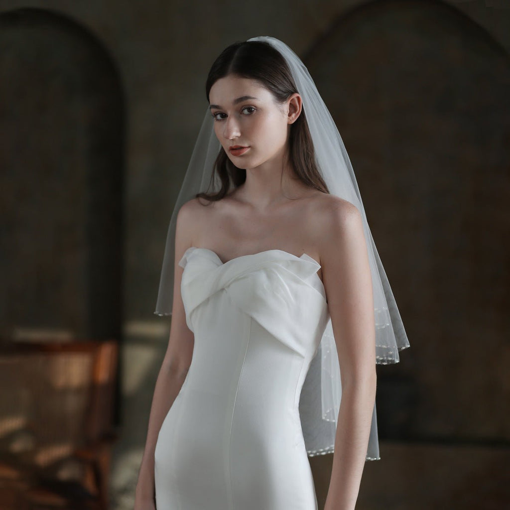 Exquisite Handmade Beaded Bridal Veil - Luzilly Bridal & Apparel