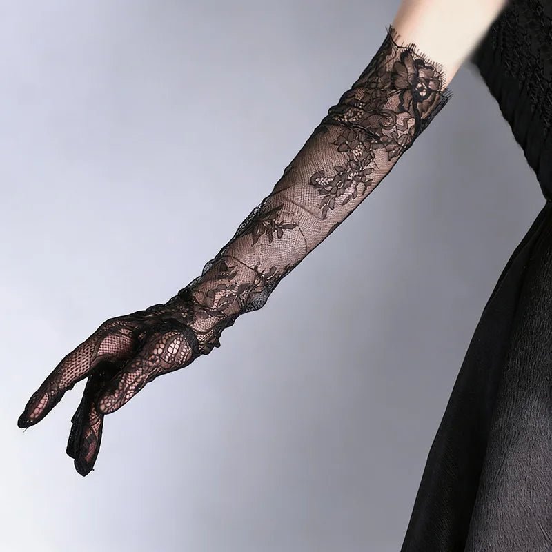 Fairy Long Lace Mesh Elbow Gloves - Luzilly Bridal & Apparel