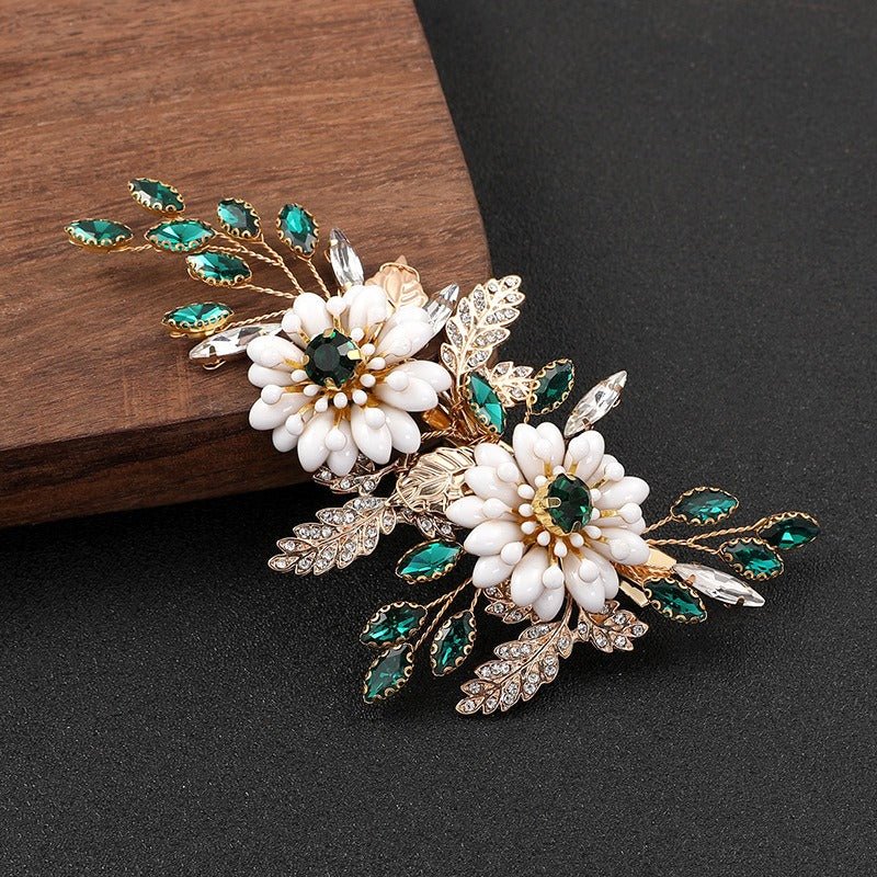 Fashion Bride Headwear Banquet Wedding Dress Accessories Rhinestone Hairpin - Luzilly Bridal & Apparel