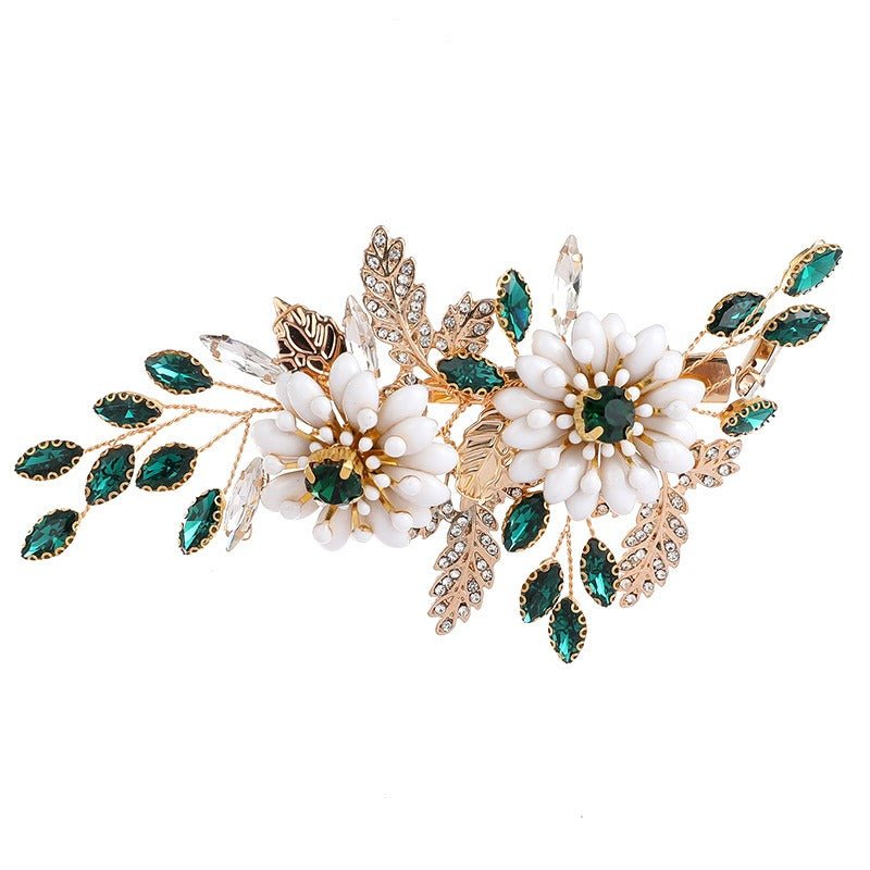 Fashion Bride Headwear Banquet Wedding Dress Accessories Rhinestone Hairpin - Luzilly Bridal & Apparel
