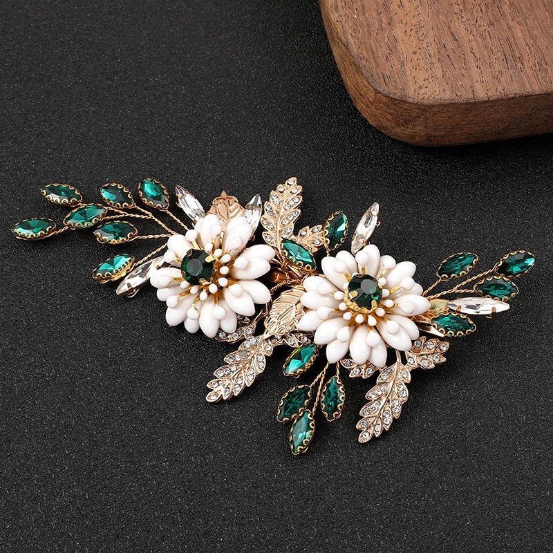Fashion Bride Headwear Banquet Wedding Dress Accessories Rhinestone Hairpin - Luzilly Bridal & Apparel