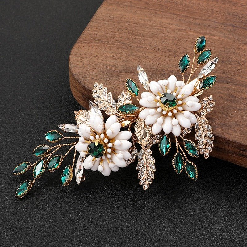 Fashion Bride Headwear Banquet Wedding Dress Accessories Rhinestone Hairpin - Luzilly Bridal & Apparel