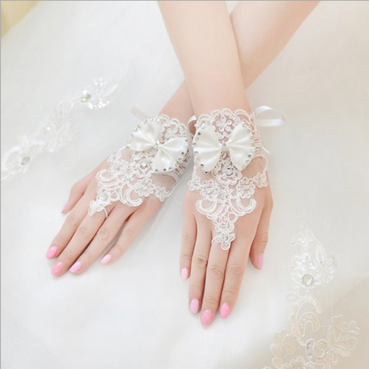 Fashion New Rhinestone Bridal Gloves - Luzilly Bridal & Apparel