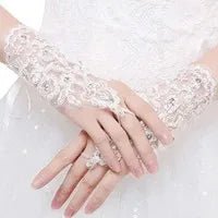 Fingerless Lace Bridal and Flower Girl Gloves - Luzilly Bridal & Apparel