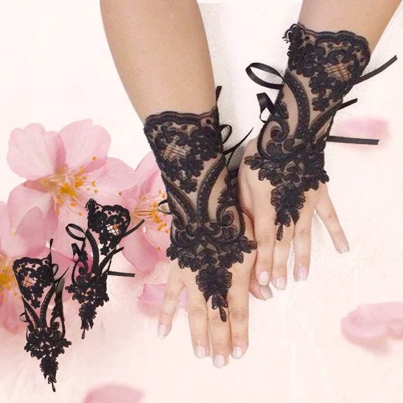 Fingerless Lace Bridal Gloves - Luzilly Bridal & Apparel